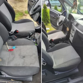 Pranie tapicerki samochodowej w samochodzie marki Opel